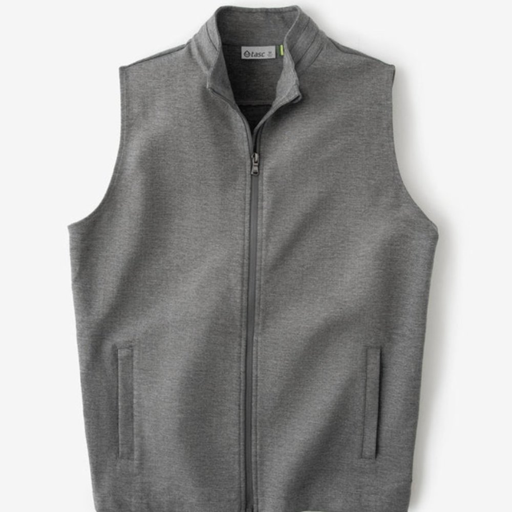 TASC Performance Men’s Motion Vest Gray Full Zip